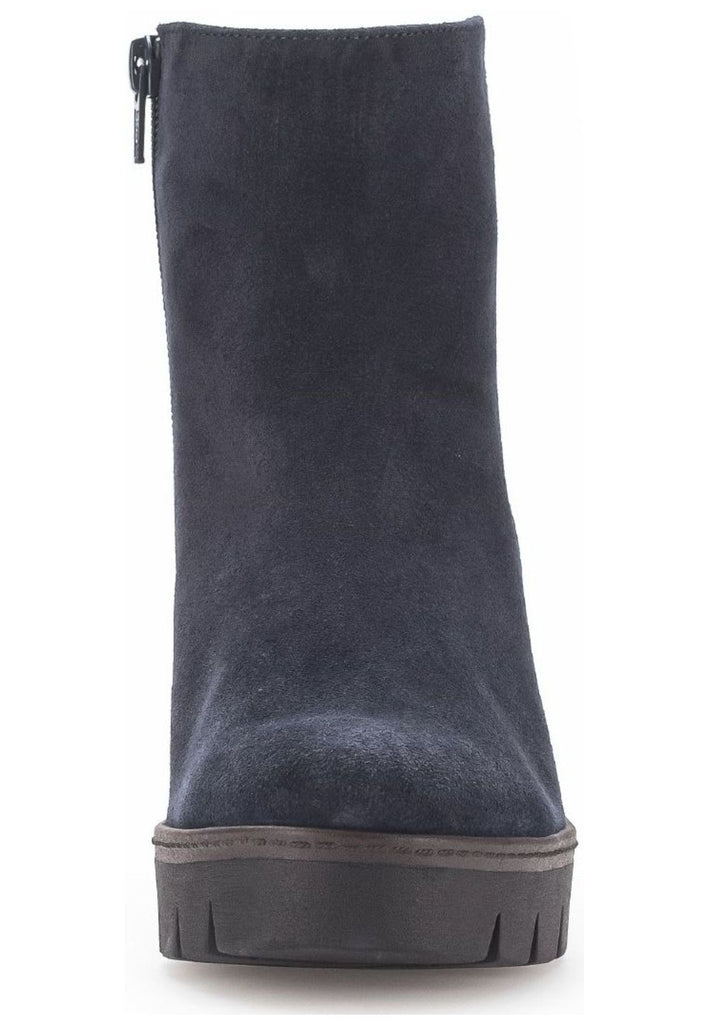 Gabor Stiefelette Veloursleder Marine Warmfutter