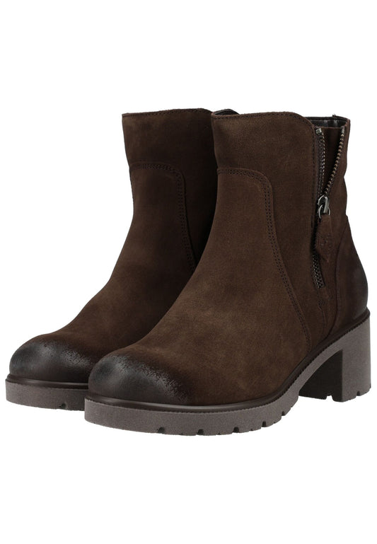 Gabor Stiefelette Veloursleder Mocca