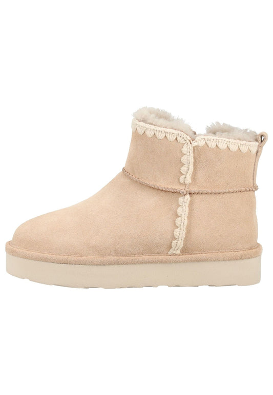 Gabor Stiefelette Veloursleder Sand Warmfutter