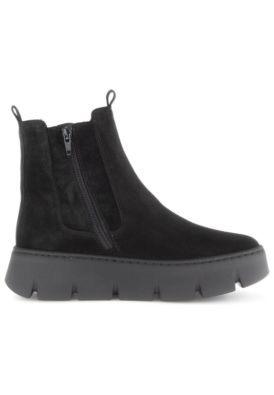 Gabor Stiefelette Veloursleder Schwarz