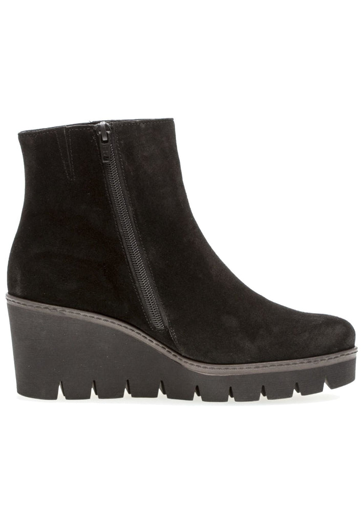 Gabor Stiefelette Veloursleder Schwarz