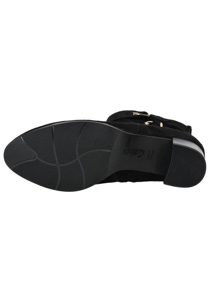 Gabor Stiefelette Veloursleder Schwarz/Gold