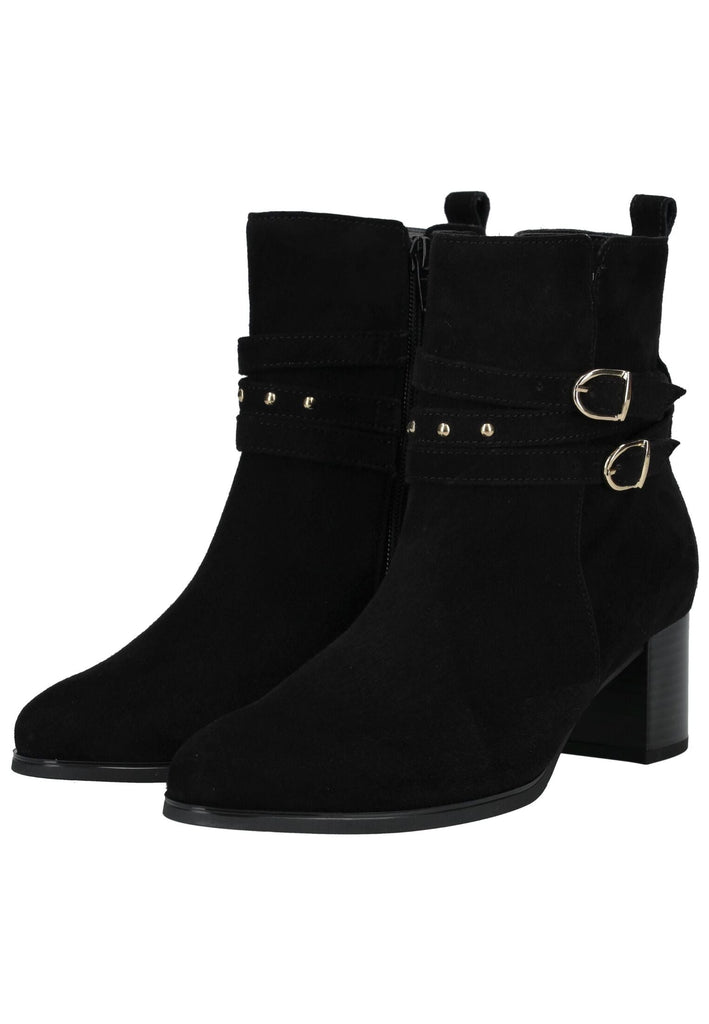 Gabor Stiefelette Veloursleder Schwarz/Gold