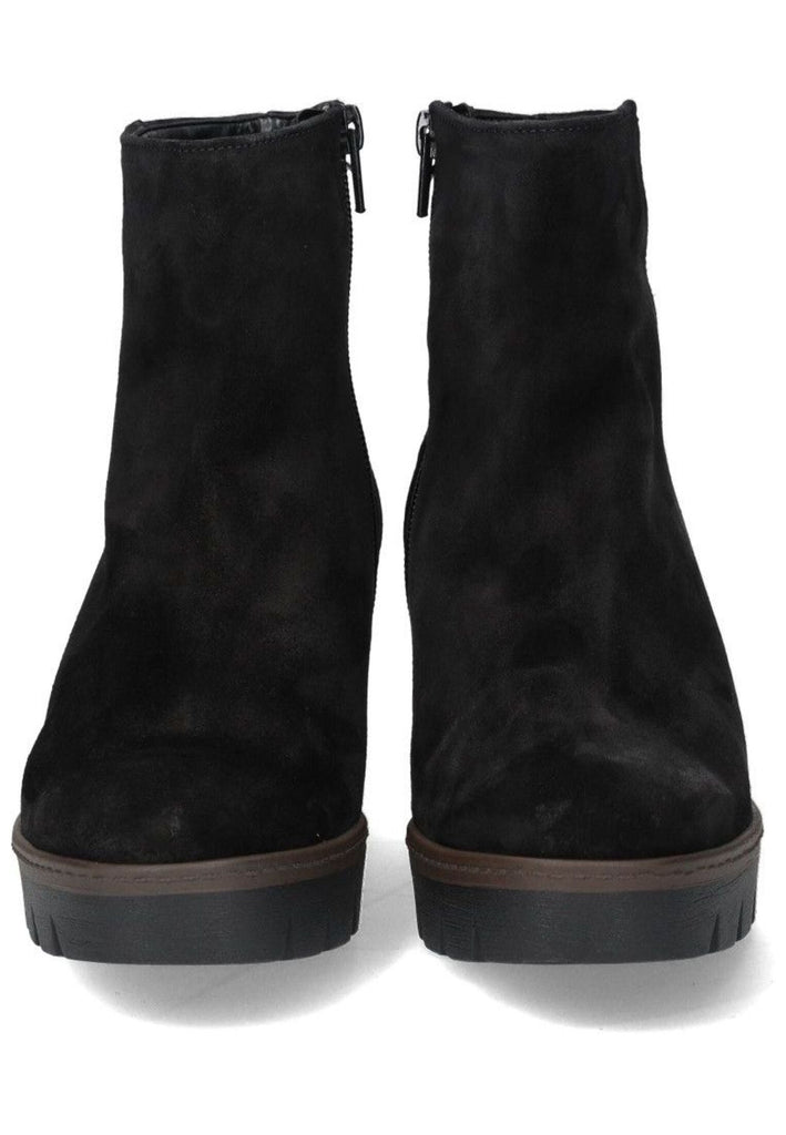 Gabor Stiefelette Veloursleder Schwarz Warmfutter