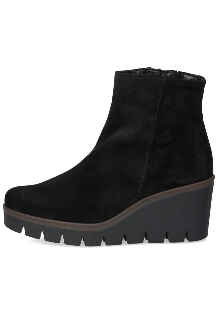 Gabor Stiefelette Veloursleder Schwarz Warmfutter