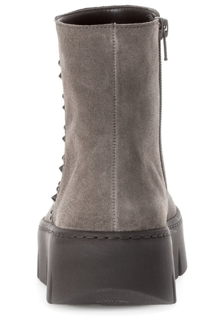 Gabor Stiefelette Veloursleder/Textil Braun/Grau Warmfutter