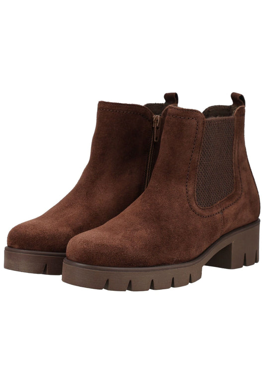 Gabor Stiefelette Veloursleder/Textil Cacao Warmfutter