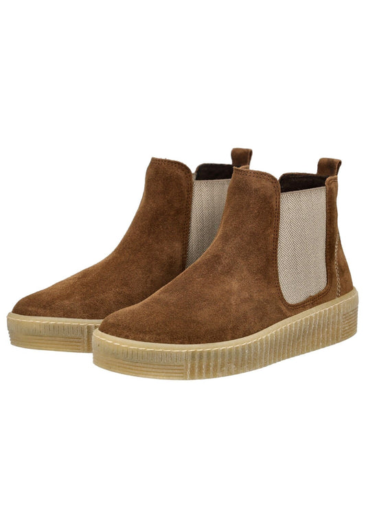 Gabor Stiefelette Veloursleder/Textil Cognac