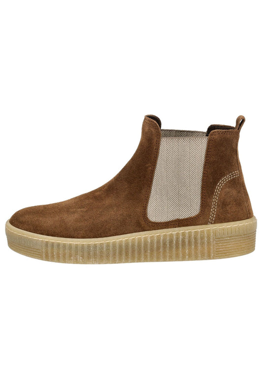Gabor Stiefelette Veloursleder/Textil Cognac