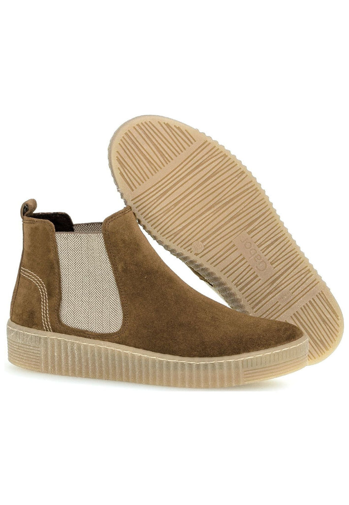 Gabor Stiefelette Veloursleder/Textil Cognac