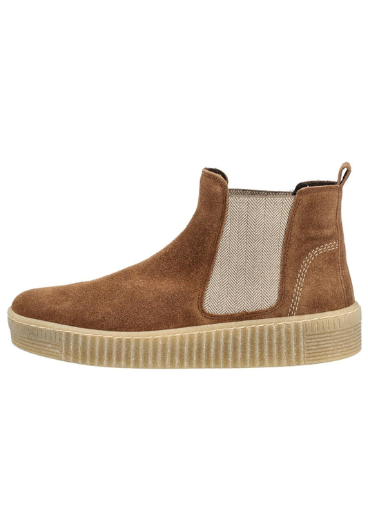 Gabor Stiefelette Veloursleder/Textil Cognac