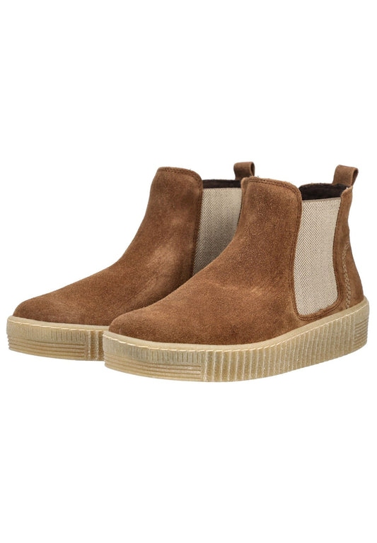 Gabor Stiefelette Veloursleder/Textil Cognac