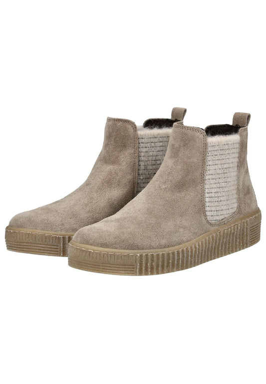 Gabor Stiefelette Veloursleder/Textil Dunkelbeige