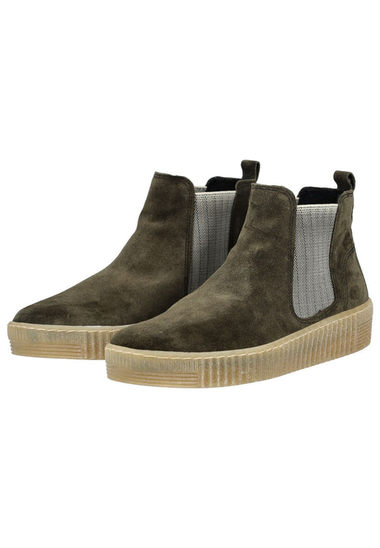 Gabor Stiefelette Veloursleder/Textil Dunkelgrün