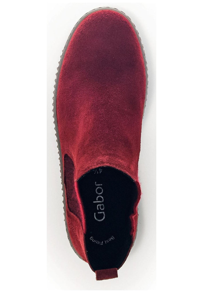 Gabor Stiefelette Veloursleder/Textil Dunkelrot