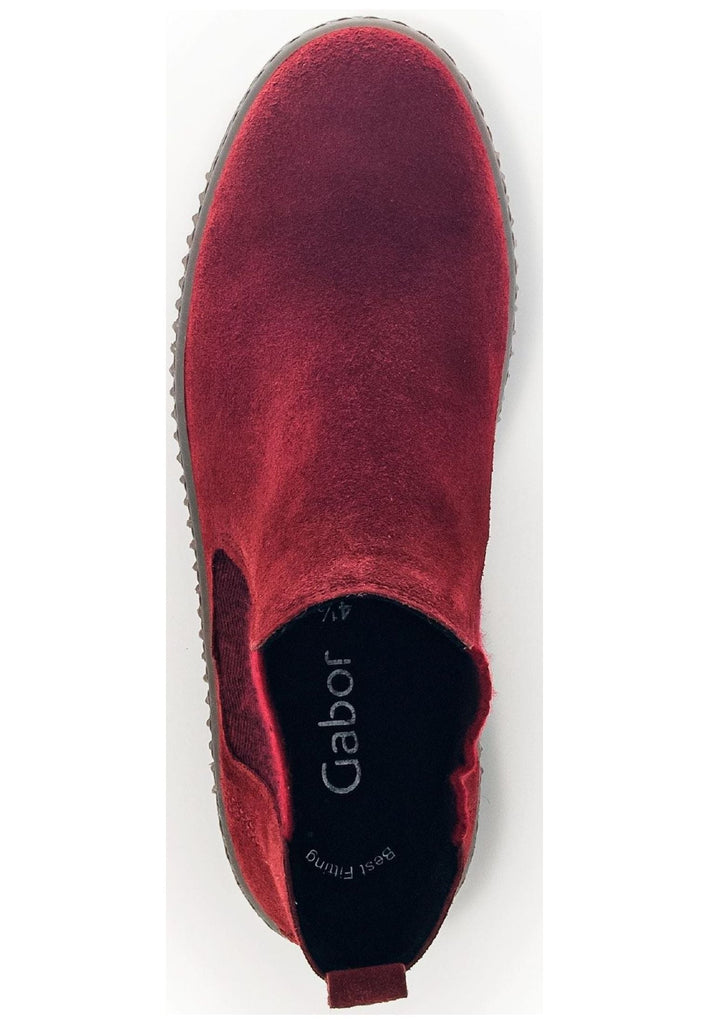 Gabor Stiefelette Veloursleder/Textil Dunkelrot