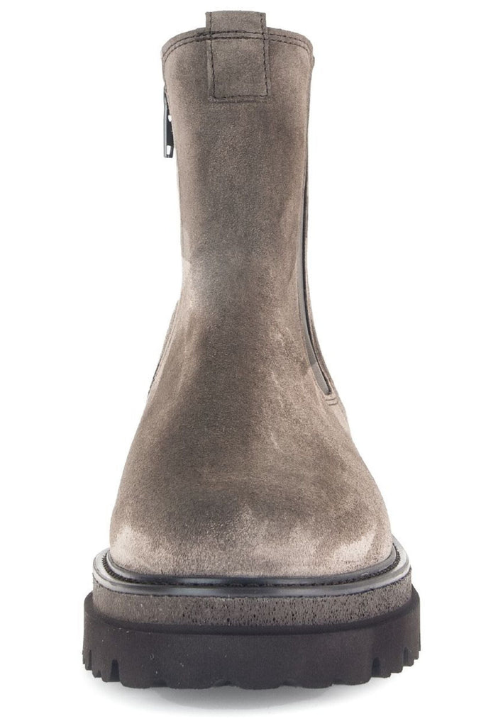 Gabor Stiefelette Veloursleder/Textil Grau/Braun Warmfutter