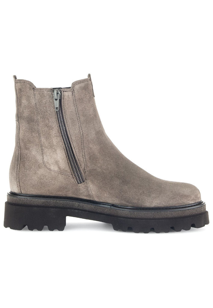 Gabor Stiefelette Veloursleder/Textil Grau/Braun Warmfutter