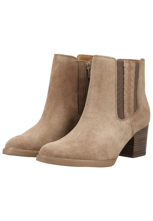 Gabor Stiefelette Veloursleder/Textil Hellbeige