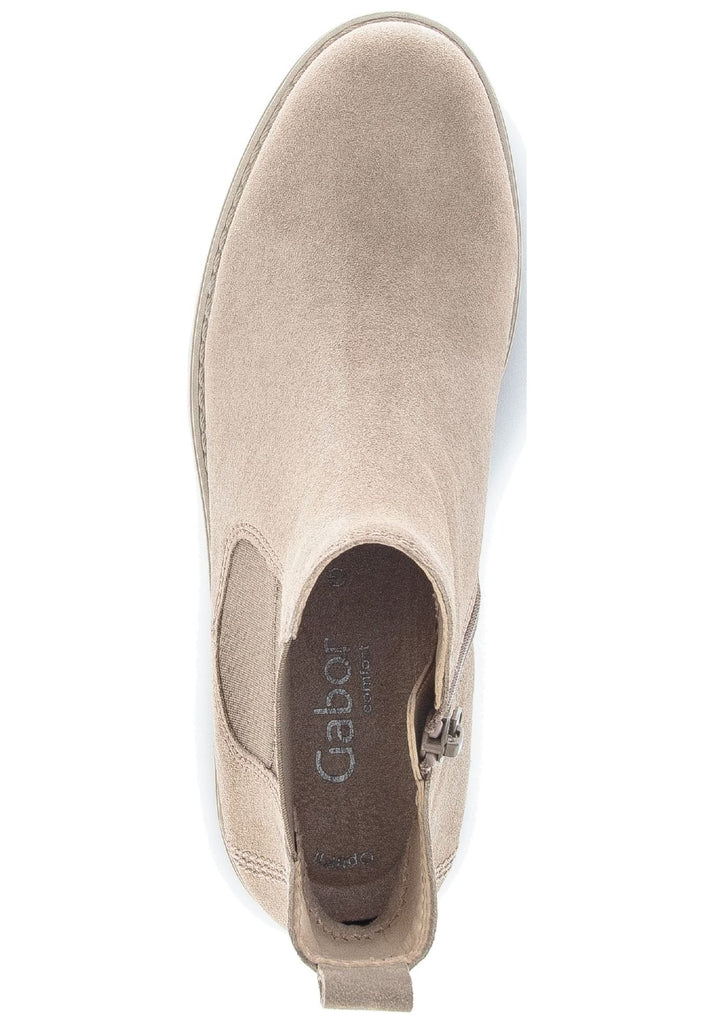 Gabor Stiefelette Veloursleder/Textil Kiesel