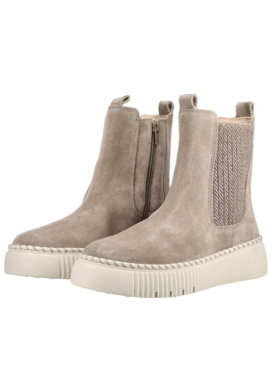 Gabor Stiefelette Veloursleder/Textil Kiesel