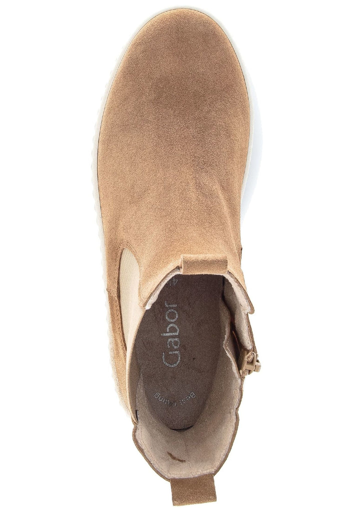Gabor Stiefelette Veloursleder/Textil Mittelbraun