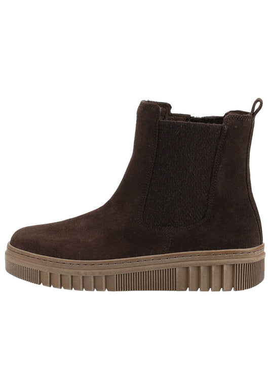 Gabor Stiefelette Veloursleder/Textil Mocca Warmfutter