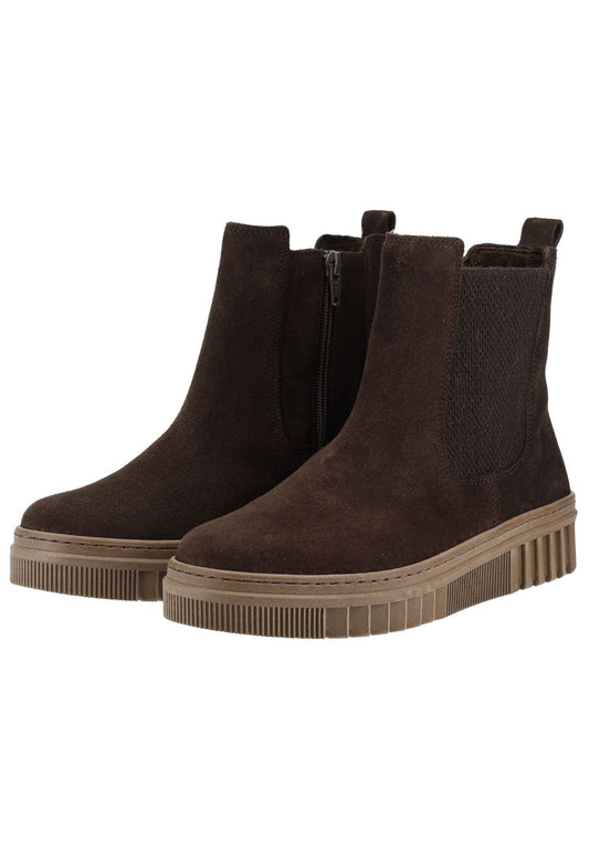 Gabor Stiefelette Veloursleder/Textil Mocca Warmfutter