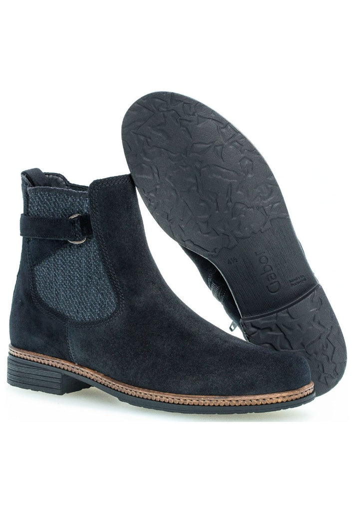 Gabor Stiefelette Veloursleder/Textil Pazifik Warmfutter