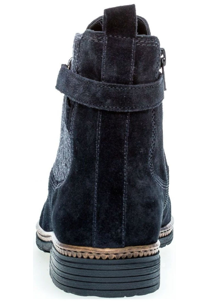 Gabor Stiefelette Veloursleder/Textil Pazifik Warmfutter