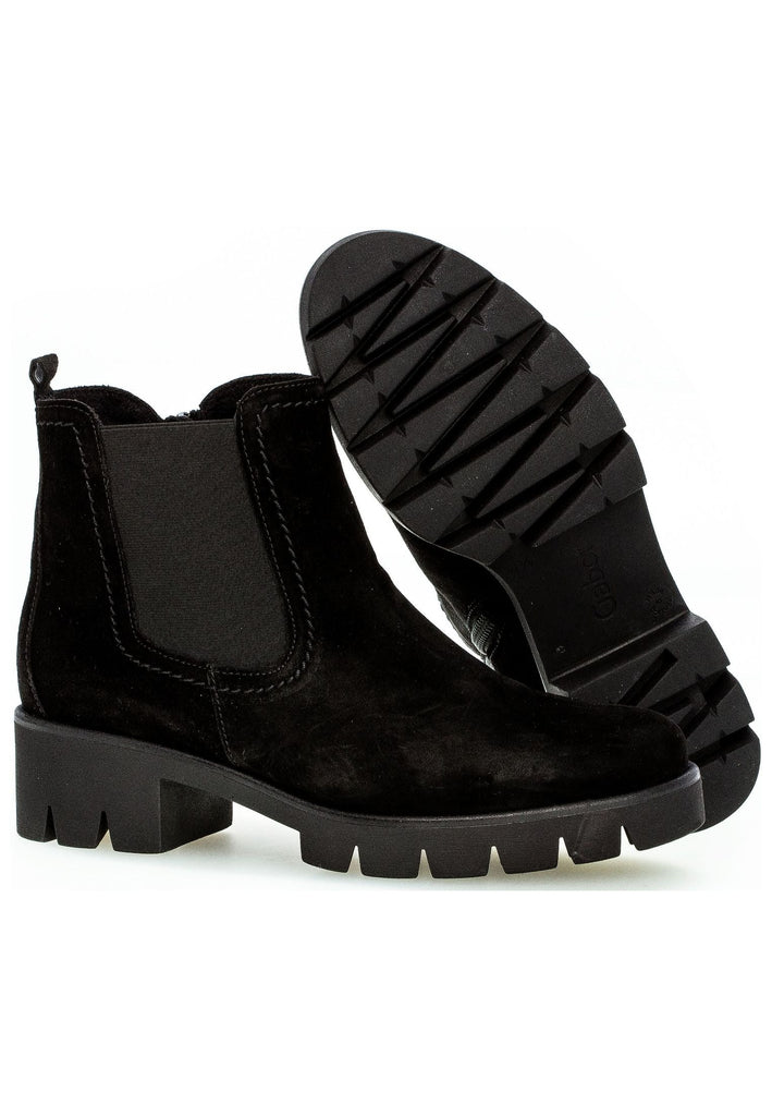 Gabor Stiefelette Veloursleder/Textil Schwarz