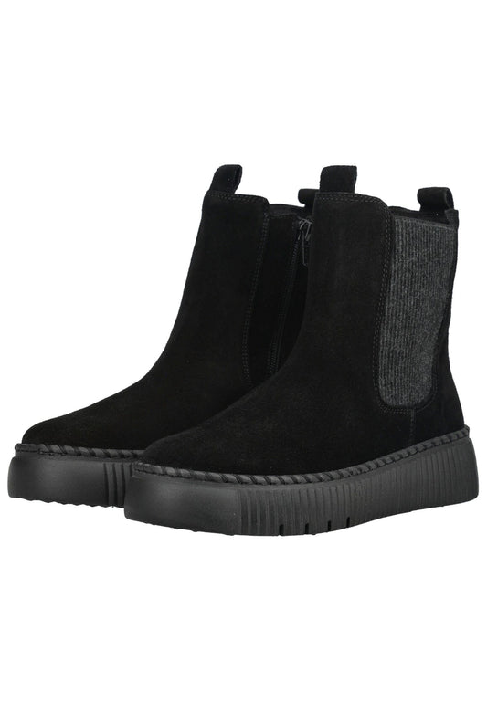 Gabor Stiefelette Veloursleder/Textil Schwarz