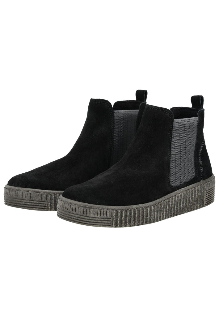 Gabor Stiefelette Veloursleder/Textil Schwarz/Grau
