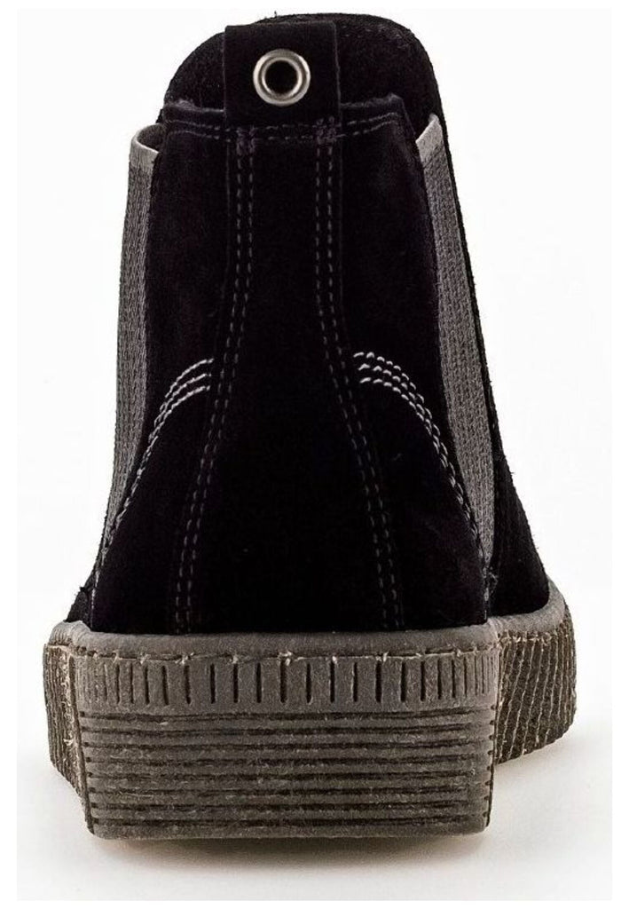 Gabor Stiefelette Veloursleder/Textil Schwarz/Grau