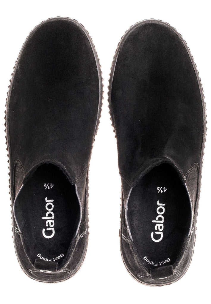 Gabor Stiefelette Veloursleder/Textil Schwarz/Grau