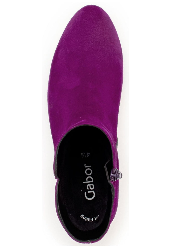 Gabor Stiefelette Veloursleder Violett
