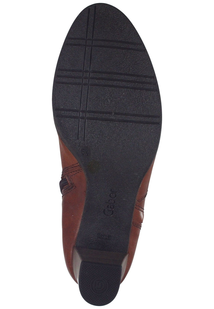 Stiefeletten Gabor Stiefelette Glattleder Cognac