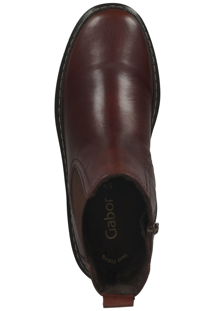 Stiefeletten Gabor Stiefelette Glattleder Dunkelbraun