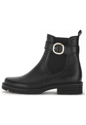 Stiefeletten Gabor Stiefelette Glattleder Schwarz/Gold