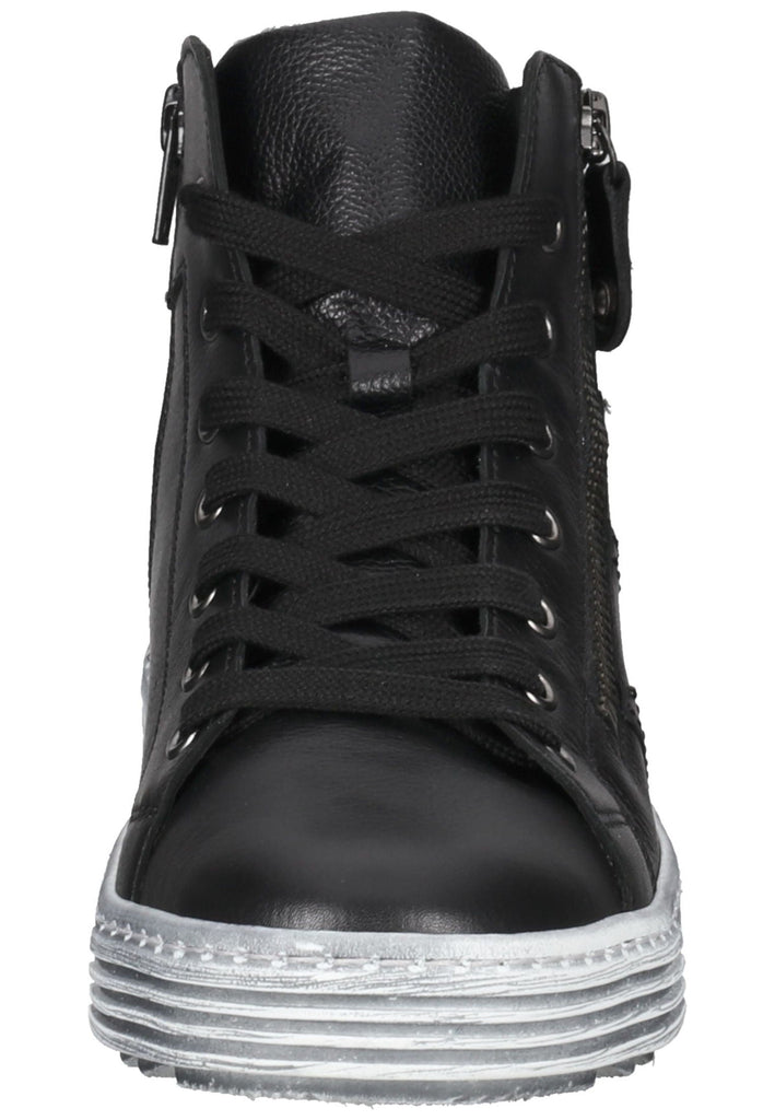 Stiefeletten Gabor Stiefelette Glattleder Schwarz/Grau