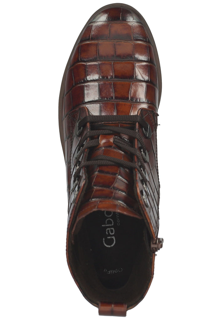 Stiefeletten Gabor Stiefelette Leder Dunkelbraun