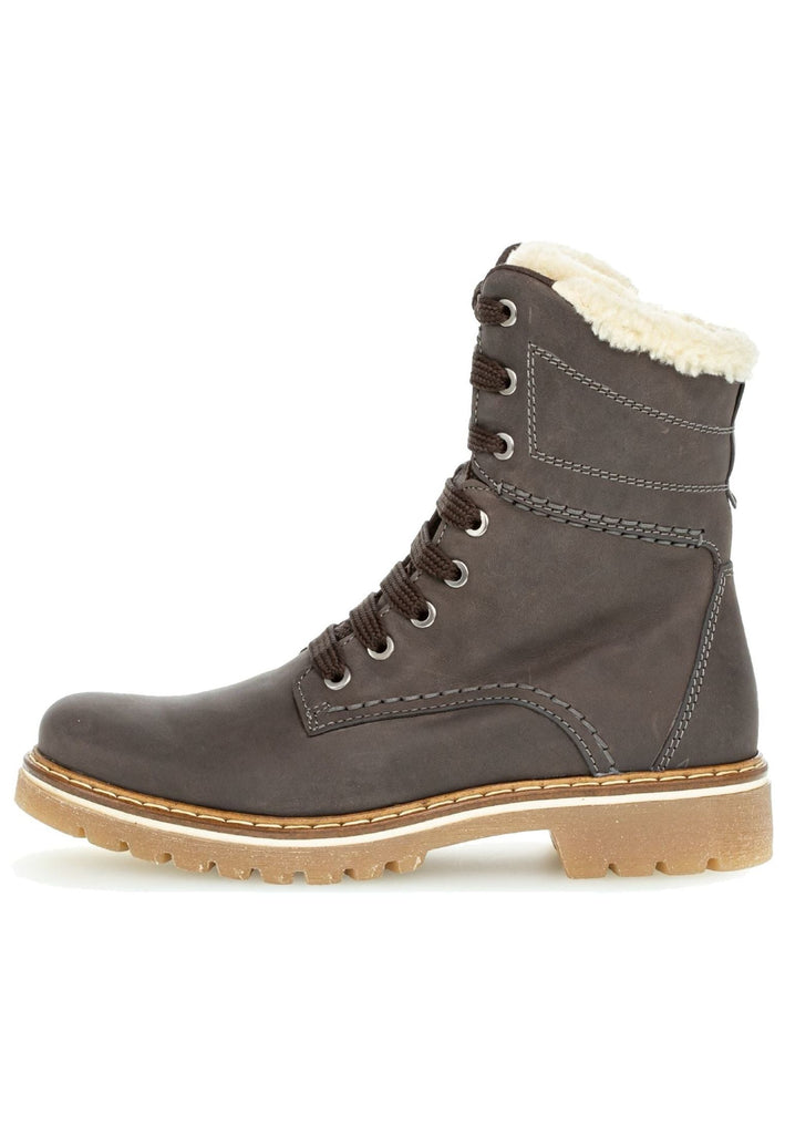 Stiefeletten Gabor Stiefelette Leder Dunkelgrau Warmfutter