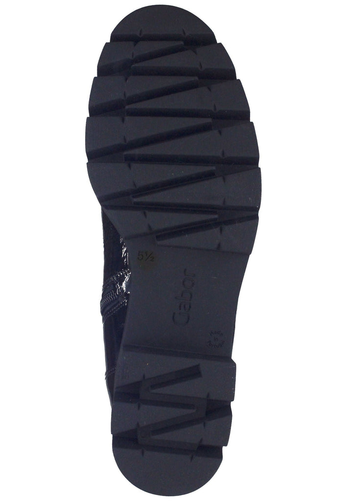 Stiefeletten Gabor Stiefelette Leder Schwarz Lack