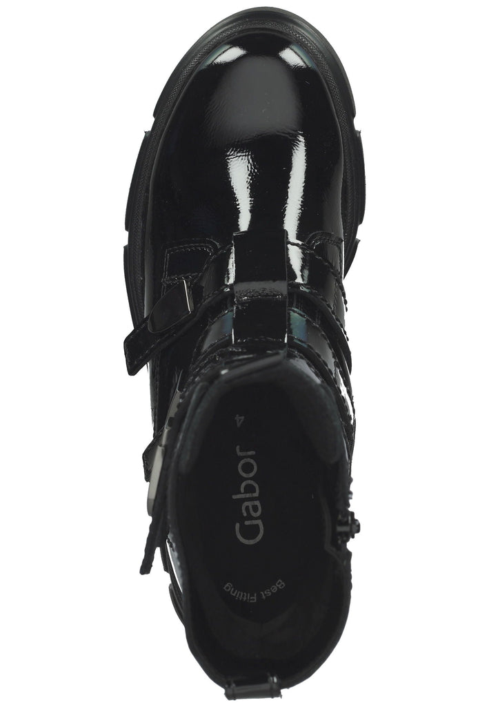 Stiefeletten Gabor Stiefelette Leder Schwarz Lack