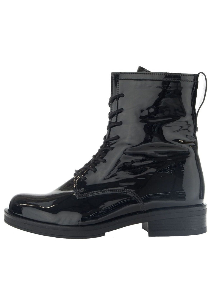 Stiefeletten Gabor Stiefelette Leder Schwarz Lack Warmfutter