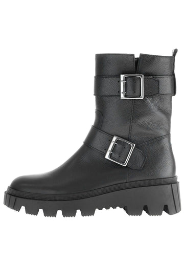 Stiefeletten Gabor Stiefelette Leder Schwarz Warmfutter