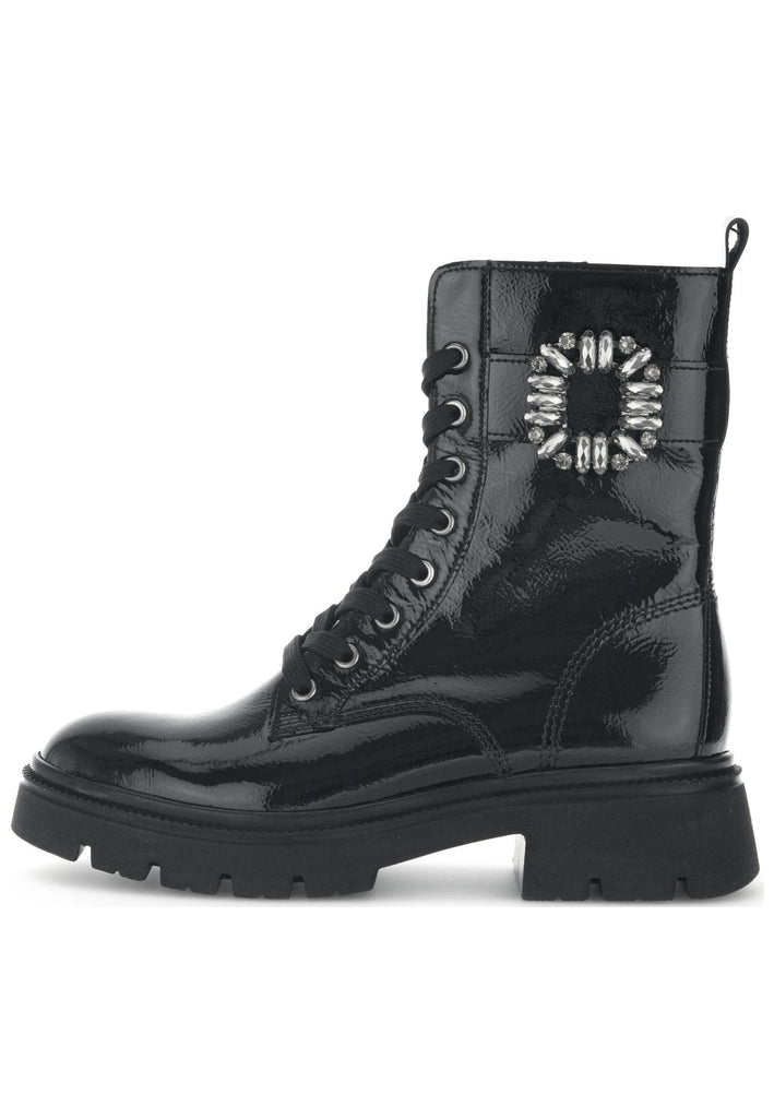 Stiefeletten Gabor Stiefelette Leder/Textil Schwarz Lack