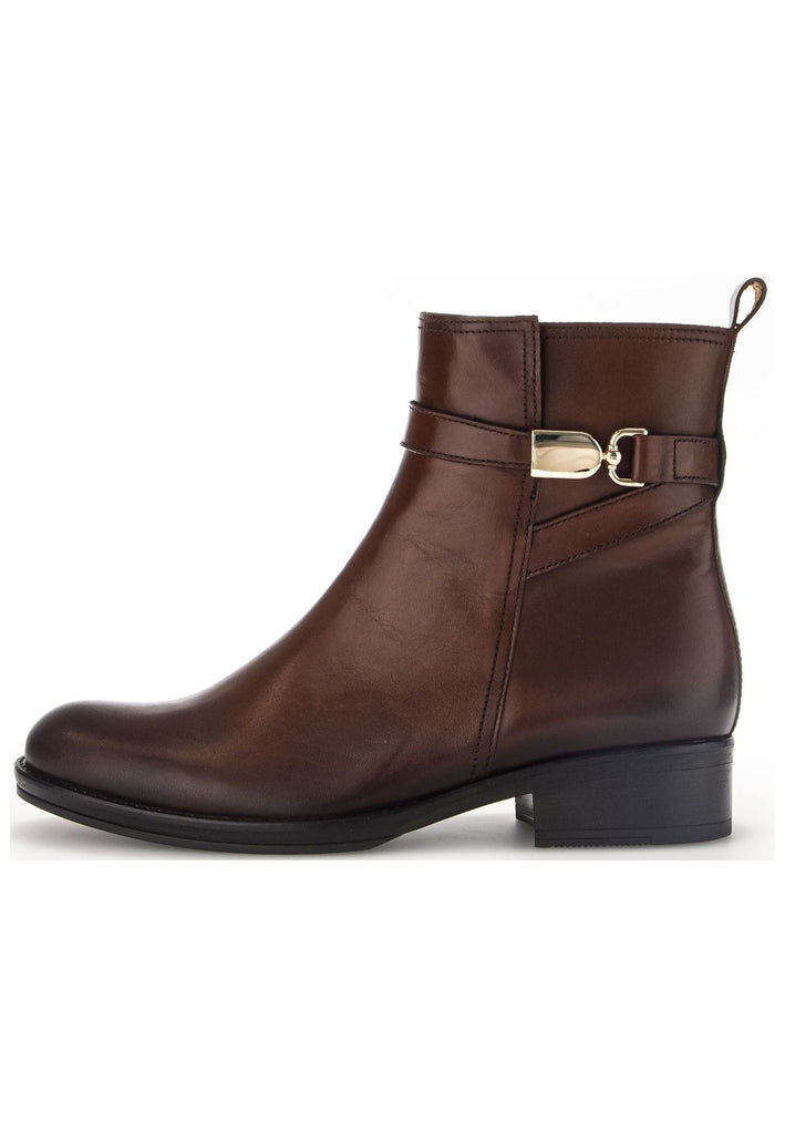 Stiefeletten Gabor Stiefelette Nappaleder Braun/Gold