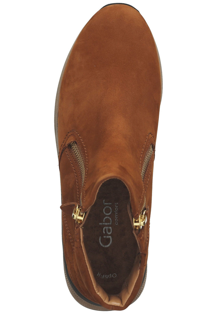 Stiefeletten Gabor Stiefelette Nubukleder Brandy