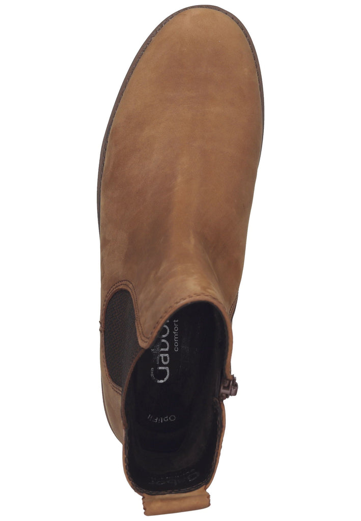 Stiefeletten Gabor Stiefelette Nubukleder Cognac